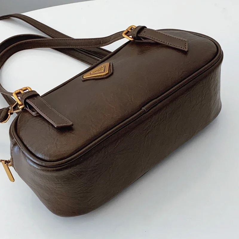 Stylish Ladies PU Leather Top Handle Bags Trendy Single Shoulder Messenger Vintage Inspired Tote Handbags 250807