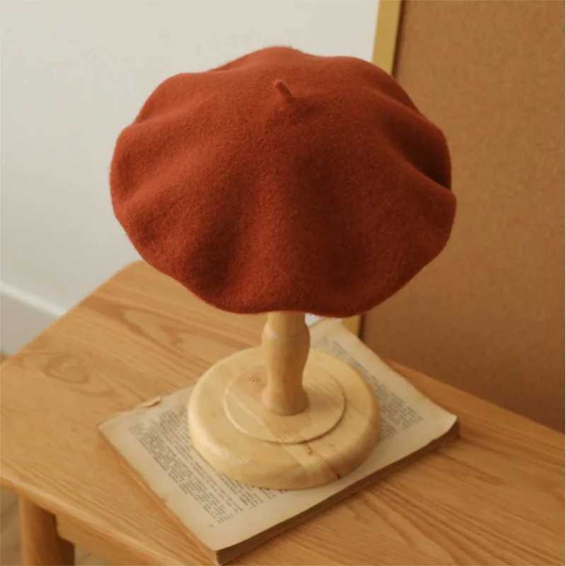 Wool Beret Hat Women French Beret Vintage Painter C Girl Solid Female Beret Femme Retro Casual Beanie Mushroom Hat Bonnet XJ250807