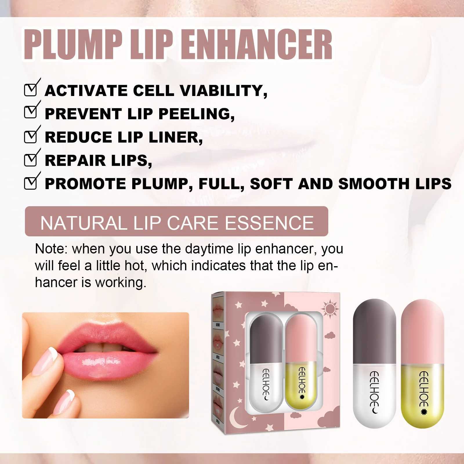Eelhoe Day And Night Lip Moisturizing Capsule Hydrates To Create Stylish Plump Lip And Hydrating Volumizing LipXJ250807