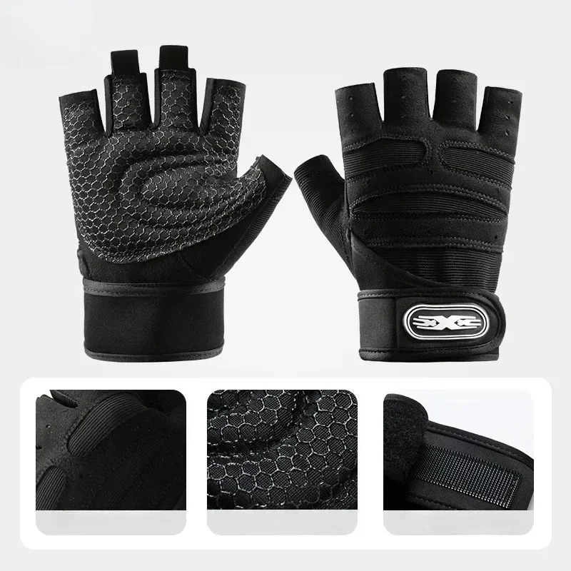 Outdoor Sport Gloves for Men Women Wrist Guard Fitness Gym Cycling Hiking Boxing Exercise Training Workout Long Fingerless 250729