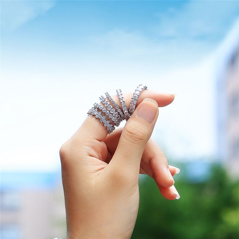 Luxury Never Fading 925 Sterling Silver Engagement Ring with Princes' Cut White Topaz and Cubic Zirconia