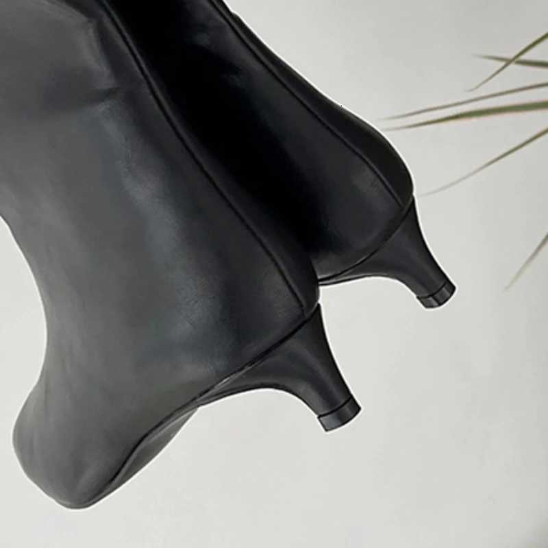 Women Eilyken Ankle Boots Pointed Toe Ladies Slim Short Shoes Low Heels Party Dress Pumps for Winter and Autumn Womens Shoes XJ250807