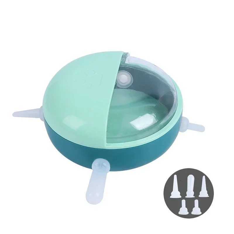 Puppy Kitten Milk Feeder Sets 180ml Bowl 5 Teats Silicone Simulation Nursing Station Cats Food Dispenser Newborn Pet Accessories Y250806