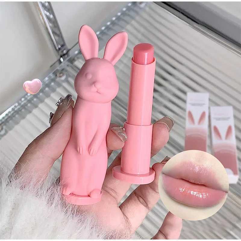 Rabbit Black Lip Balm Gloss Not Dryness Peach Transparent Lip Tint Moisturizing Lips Makeup Base Childrens Lipsticks For GirlsXJ250807