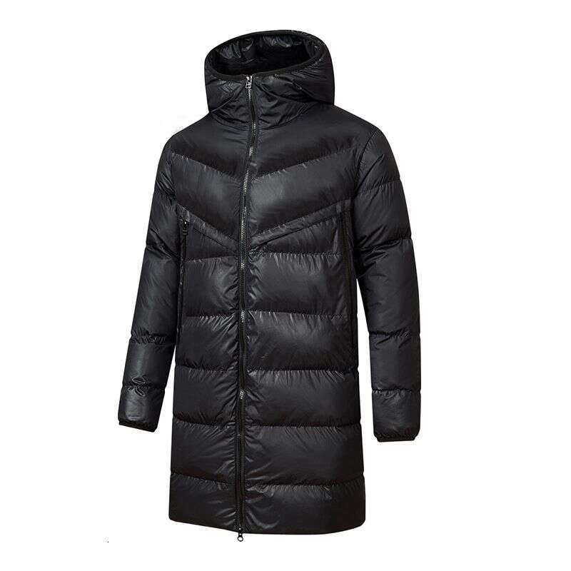 Men's Clothing Winter Hooded Men's Warm Long Coat Casual All-In-One Youth Over The Knee Coat Padded Jacket