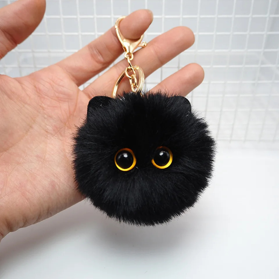 Cute Plush Cat Keychain Cartoon Doll Toy Pendant Keyring For Women Girls Bag Ornament Car Key Chain Children Gifts Accessories 250807
