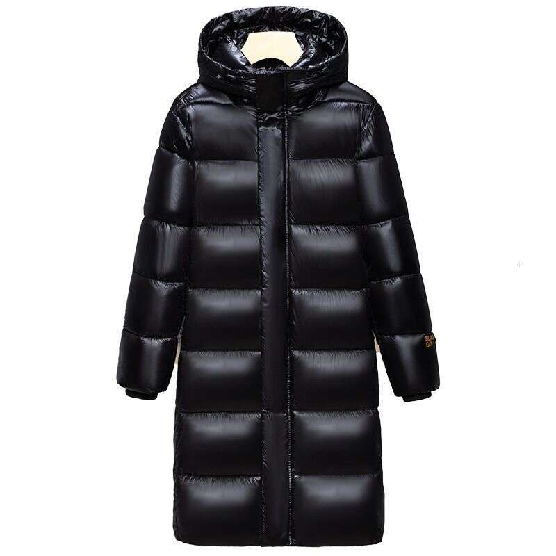 Men's Clothing Winter New Couple Black Gold Thickened Men And Women Warm Over The Knee 2024 Long Youth Cotton Coat