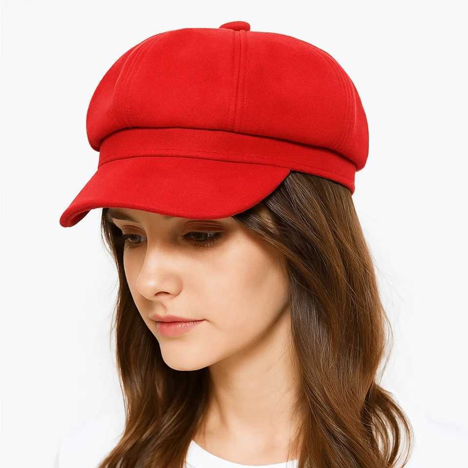 Fashion Korean Style Berets Hat Keep Warm Solid Color Suede Octagonal Hat Y2k JK Newsboy C Autumn/Winter XJ250807