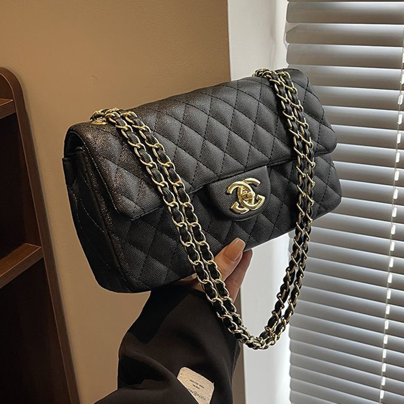 Designer Bag Luxury Bag New Classic bag crossbody bag Fashion Plaid Womens Black White Underarm Shoulder Bags Fashion Bags Chain plain bags lucky 002