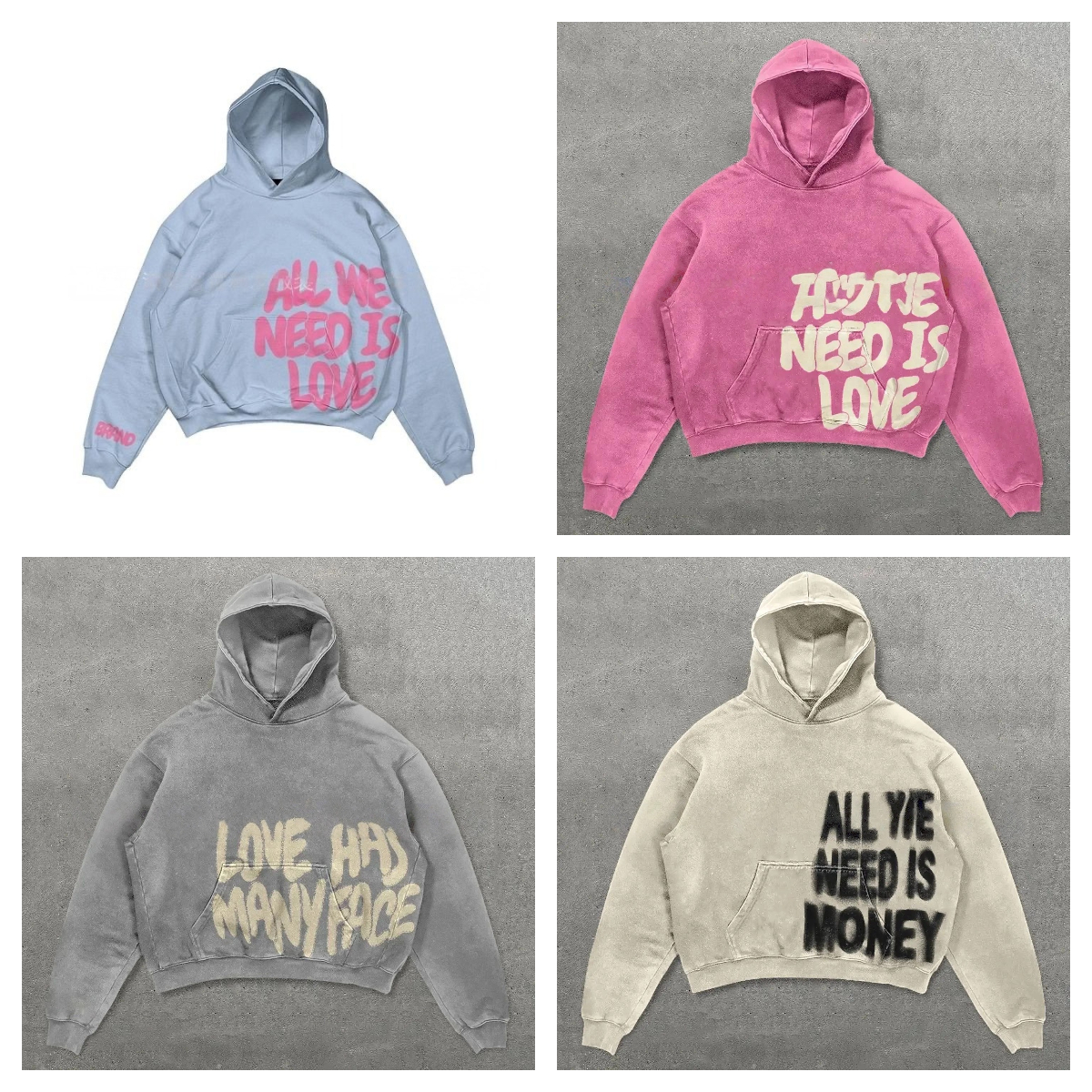 Designer Hoodies Gothic Print Cross-border New Crazy Hoodie y2k Couple American Style Street Top Hoodie