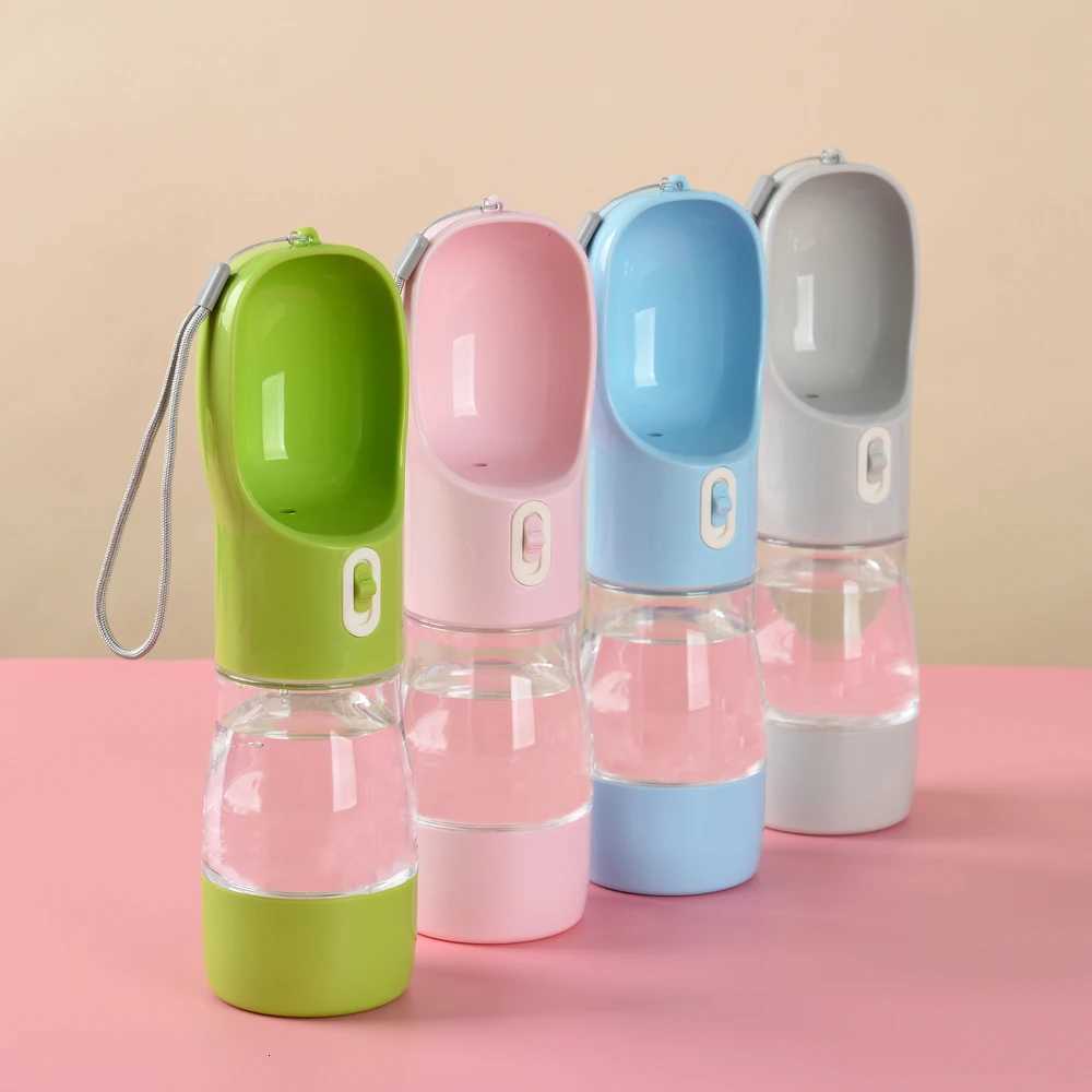 Portable Dog Water Bottle Dispenser 2 In 1 Pet Food And Water Feeder Outdoor Walking Hiking Drinking Bowls For Small Cats Dogs Y250806
