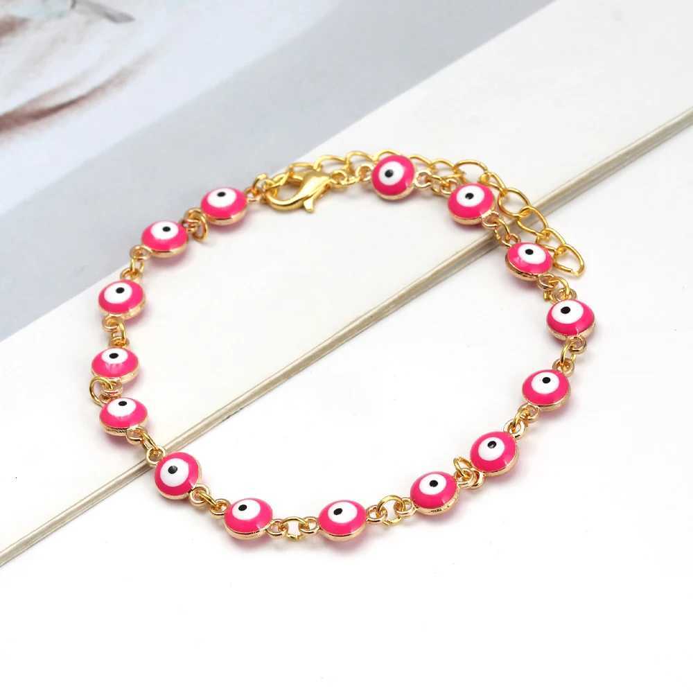 EVIL EYE Adjustable Alloy Foot Chain Women Anklet Drop Oil Turkish Evil Eye Anklet tobilleras mujer chaine de cheville Y250805