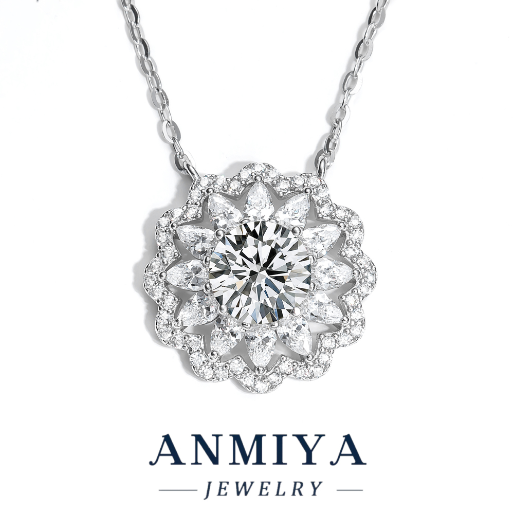 Ethically Sourced Moissanite 925 Silver Necklace - Conflict-Free Silver Jewelry for Eco-Conscious Shoppers