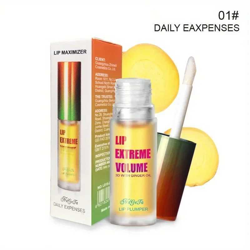 Lip Plumper Fuller Healthy Enhancer Ginger And Mint Plant Lip Gloss Oil Moisturizing Beauty Lips Sexy LipsXJ250807