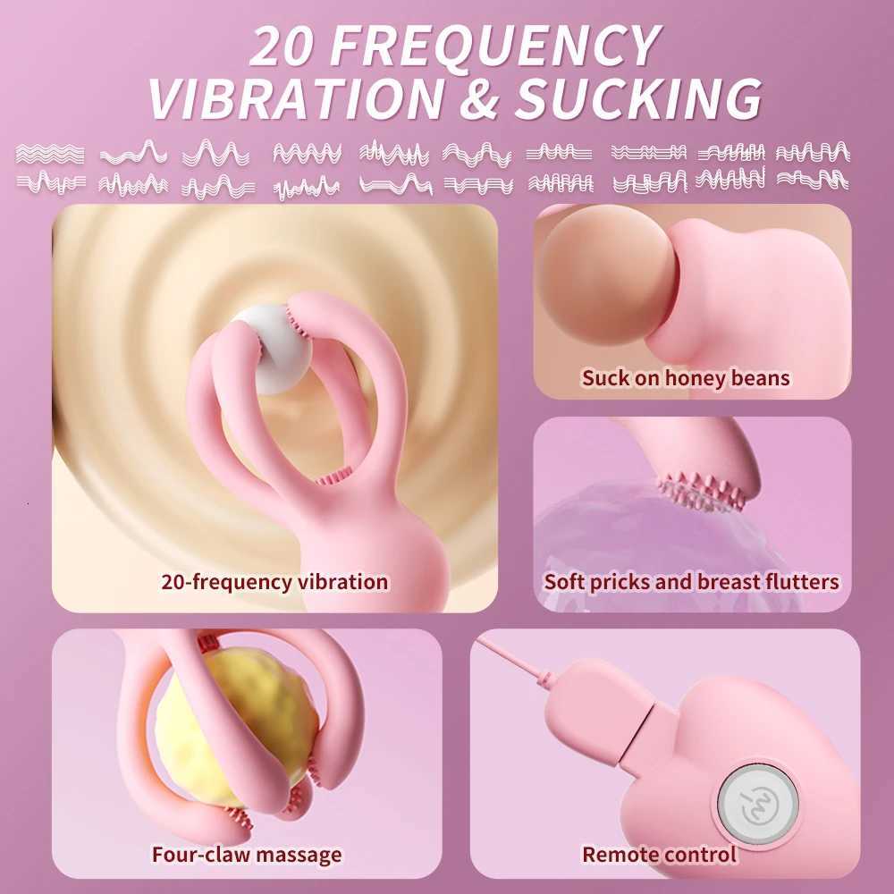 Nipple Clamp Vibrator for Women Breast Massage Clitoris Stimulator Enhancer Nipple Sucking Stimulator Sex Toys Female Adult Toys W250807