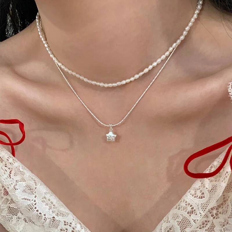 Sterling Sier Necklace Cute Five Pointed Star Smile Dimple Pendant for Women Girl Jewelry Gift Dropshipping Wholesale Jewelry for Women