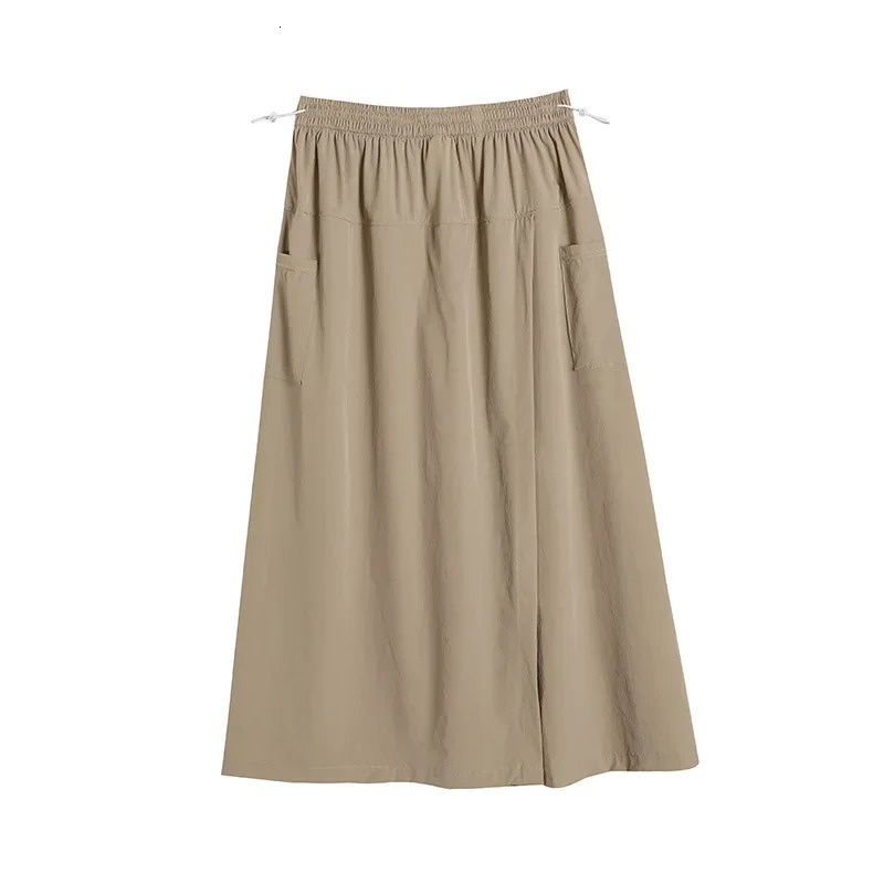 Plus Size High Waist A Line Mini Skirt Wide Leg Pants Quick Dry Womens Workwear Trousers Summer Arrival plus Casua 250805