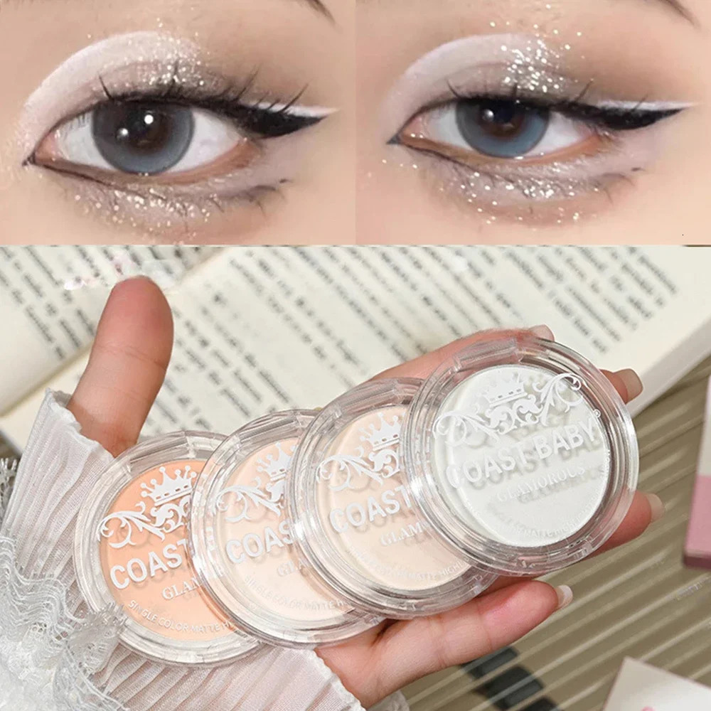 Single Matte Highlighter Palette Milk Tea Face Brighten Contour Makeup Beige Eyeshadow Cut Off Shadow Lying Silkworm Rouge Dust 250730