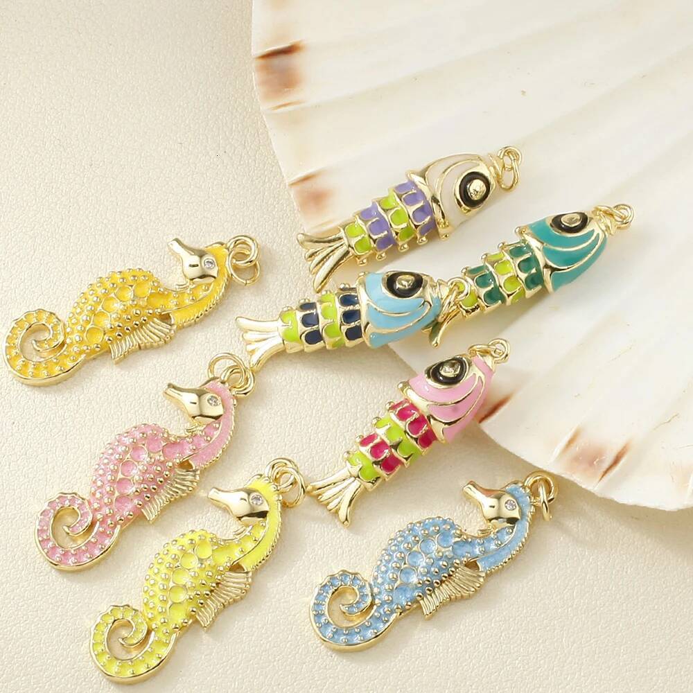 Y2K Bohemian Fish Starfish Pendant Necklace For Women Lovely Sea Animals Charms Diy Choker Stainless Steel Chain New In Jewelry Jewelry for Women