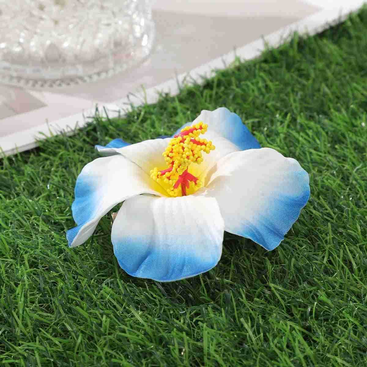 awaytr Hawaiian Flower Hair Clip for Women Girls Romantic Bohemian Flower Side Bangs Clip BB Hair Clips Hair Accessories U250807