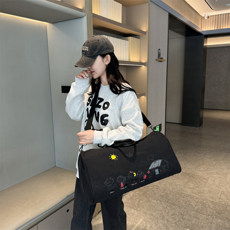 New Personalized Graffiti Shoulder Business Trip Outdoor Luggage Casual Women's Large Capacity Handheld Crossbody Bag