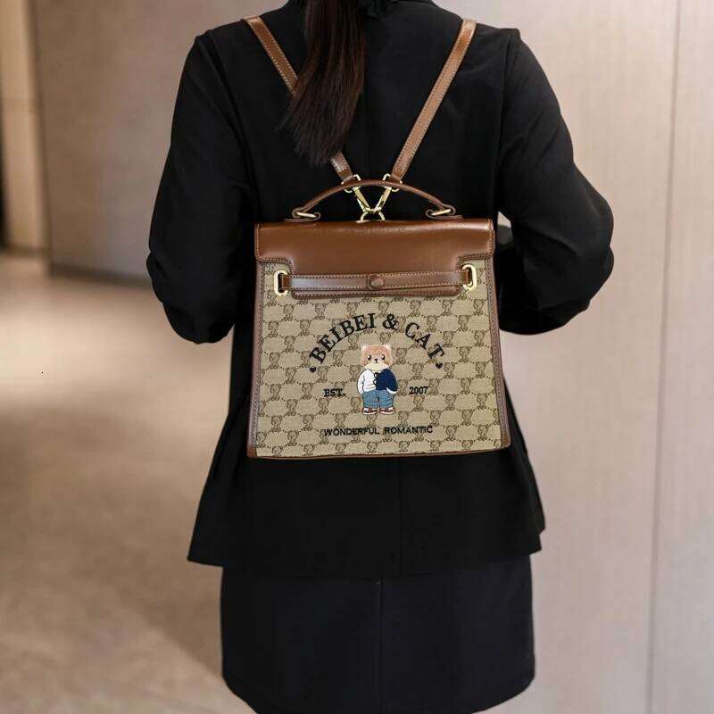 Beibao New Single Crossbody Large Capacity Retro Women S Handbag Casual Versatile Double Shoulder Canvas Bag