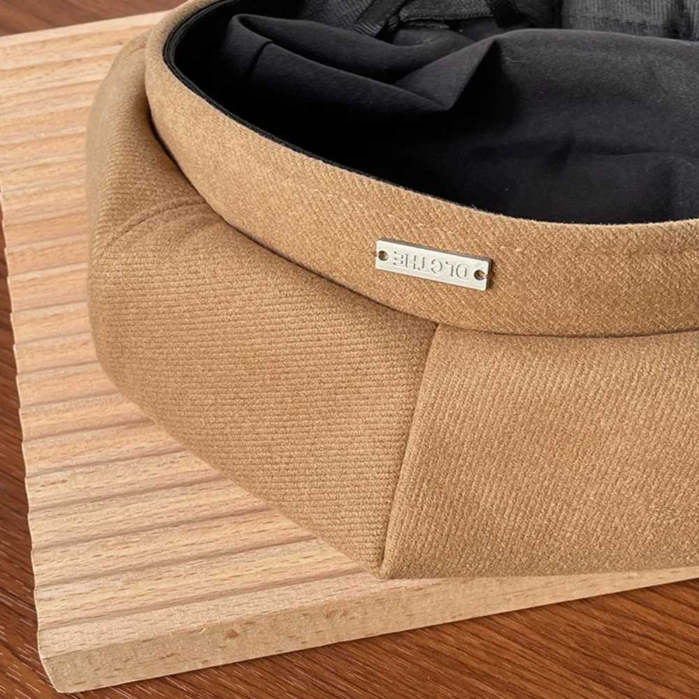 2025 Black Beret for Women - Spring Autumn Winter Octagonal Painter Hat Large Head Circumference Small Face Fashion XJ250807