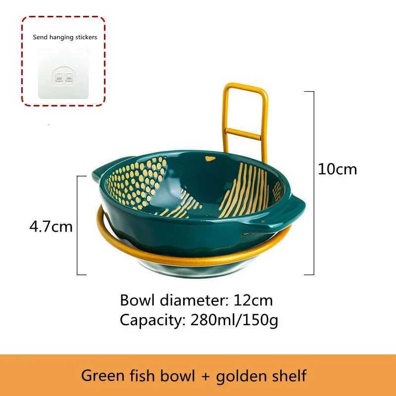 Fashion Hanging Cat Dog Bowl Feeder Suspension Type High Foot Neck Protection Ceramics Dishes for Pets Cage Accessories Y250806
