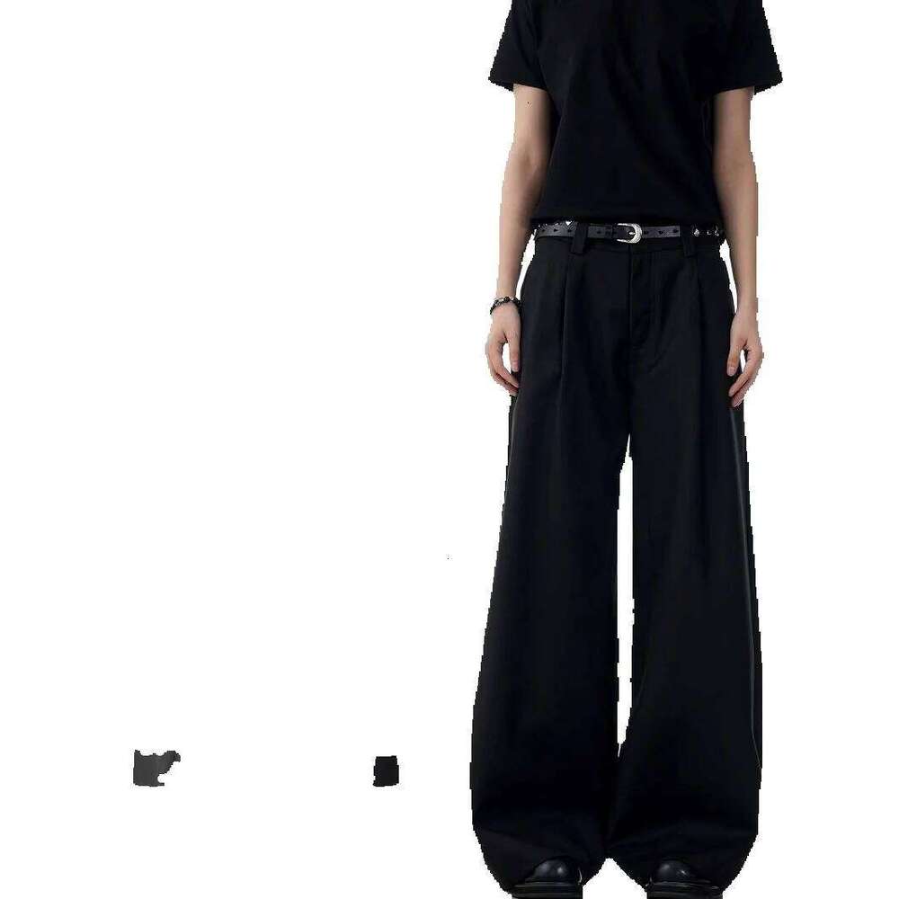 11Kn American Style Old Money Straight-Leg Trousers For Men And Women, Draped Wide-Leg A-Line Slimming Loose Simple Casual Long Pants B5