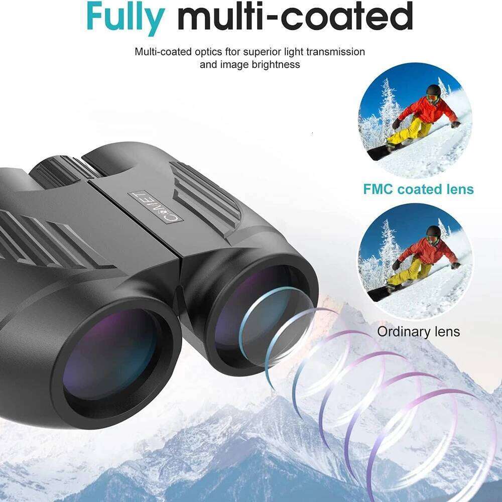 X Compact Binoculars Adults And Kids Large Eyepiece Waterproof Binocular Easy Focus Bak Prism For Bird Watching Hiking