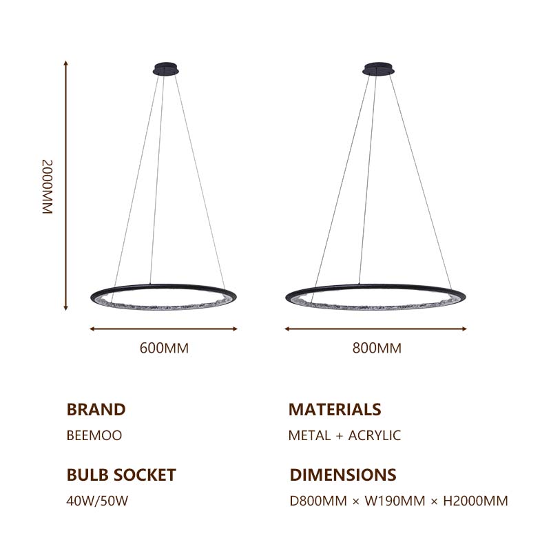 Modern LED Circular Pendant Light for Home Decor