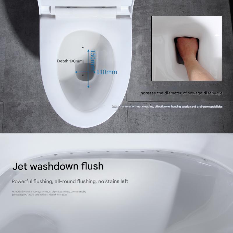 President Tao's direct-flush side-drain toilet, wall-drain, rear-drain, household left-right drainage, small-sized horizontal toilet