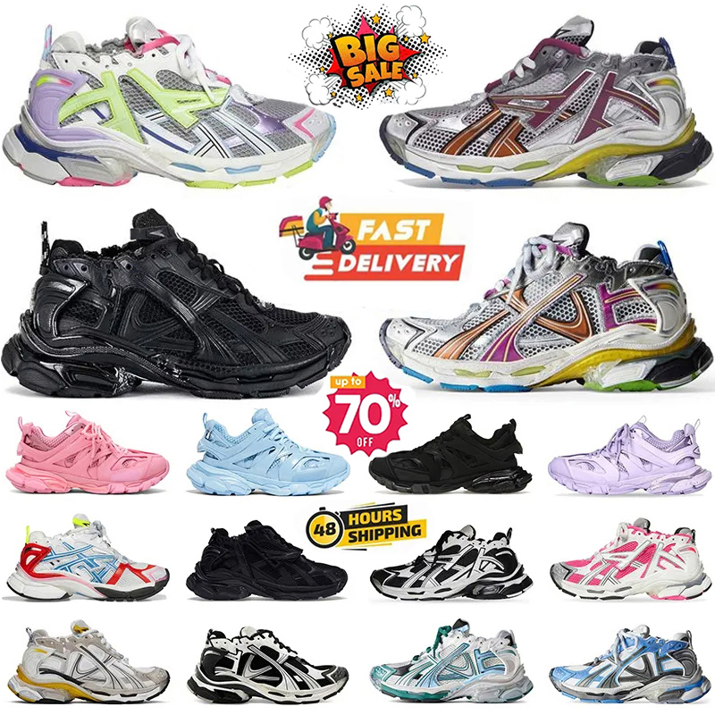 Designer Runners 7.0 7.5 Track 3.0 Men Women Runner White Blue Triple Black Colorful Heels Tracks Plateform Shoes Trainers Sneakers Size 35-46