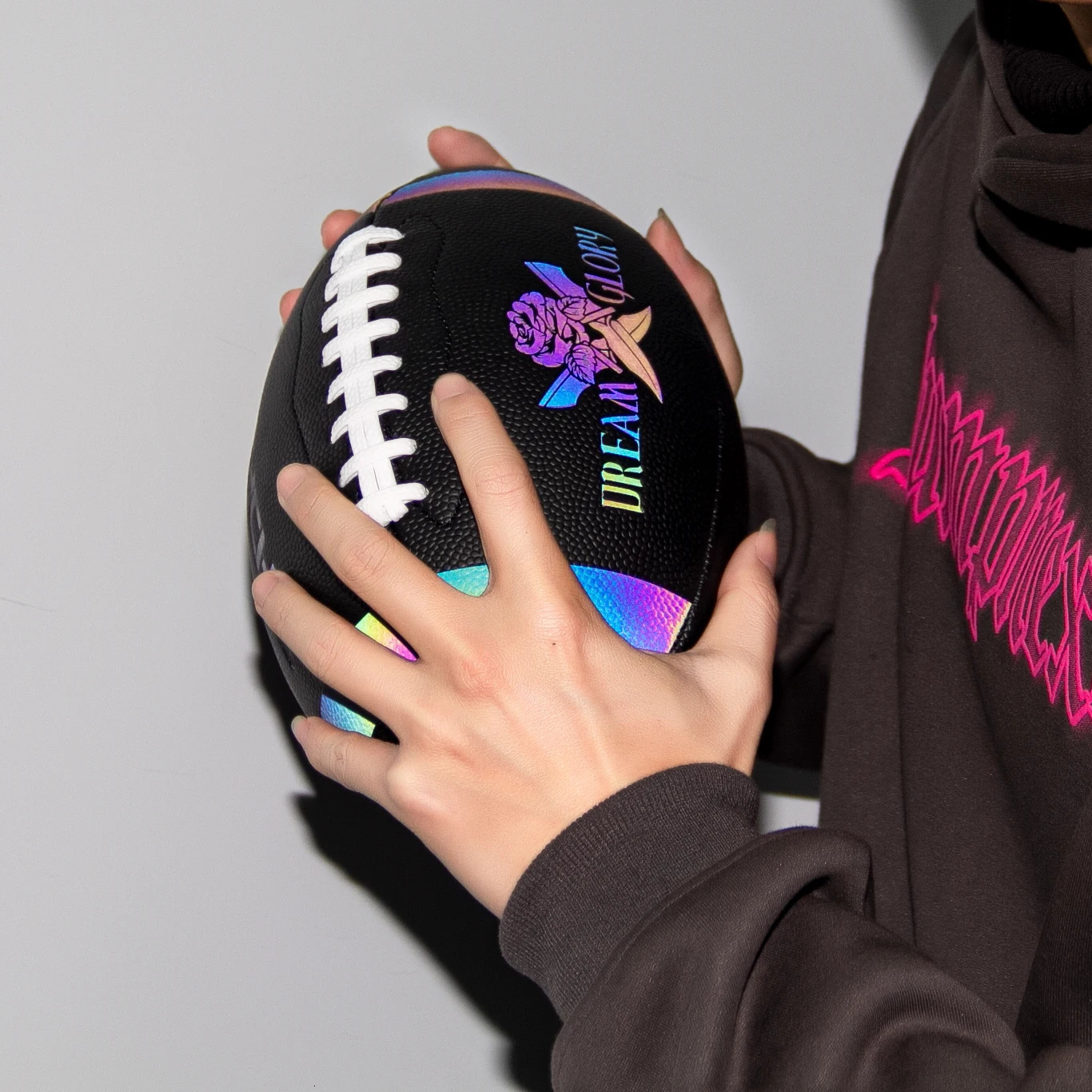 Official Size 9 PU Leather Rugby Ball Adult Kids Sports Game Outdoor Training American Football Wear Resistant 250729