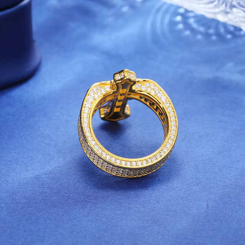 Fashion Hip Hop Party 925 Sterling Silver Baguette Diamond Cross Ring Gra Certified Moissanite Iced Out Ring for Men