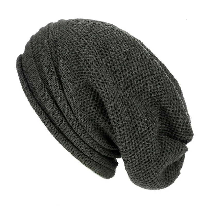 Winter Baggy Slouchy Beanie Hat Wool Knitted Warm Cap for Men Women Beanie Oversized Winter Hat for Skiing cappello uomo 250805