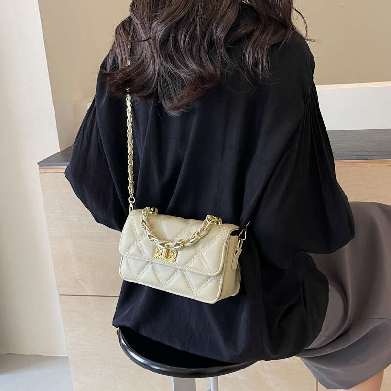 This Year's Trend: Quilted Chain for Women 2025 Summer New Fashion Versatile Crossbody with High-end Feel Small Square Bag