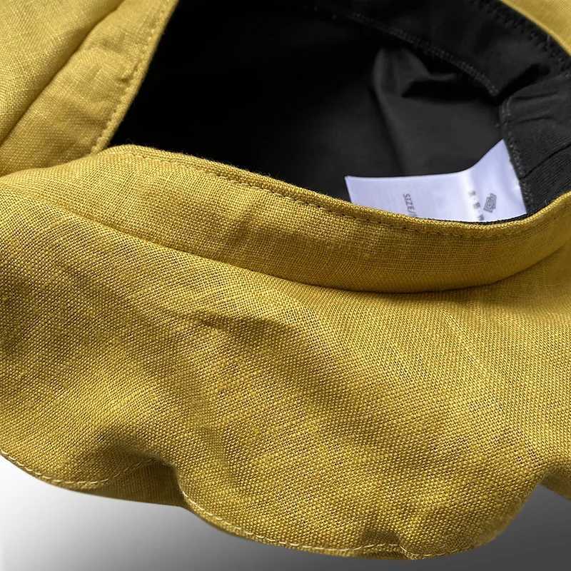 Linen Beret Spring And Summer Breathable Lightweight Fashion Versatile Casual Hat Female Literary Painter Hat XJ250807