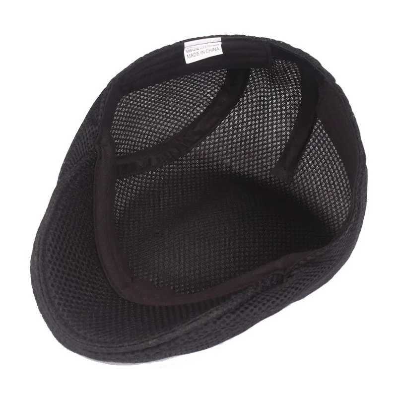 Breathable Mesh Hollow Berets Hat For Men Convenient Spring Summer Beret Quick-drying Newsboy C Retro Sun Hats Painter Cs XJ250807