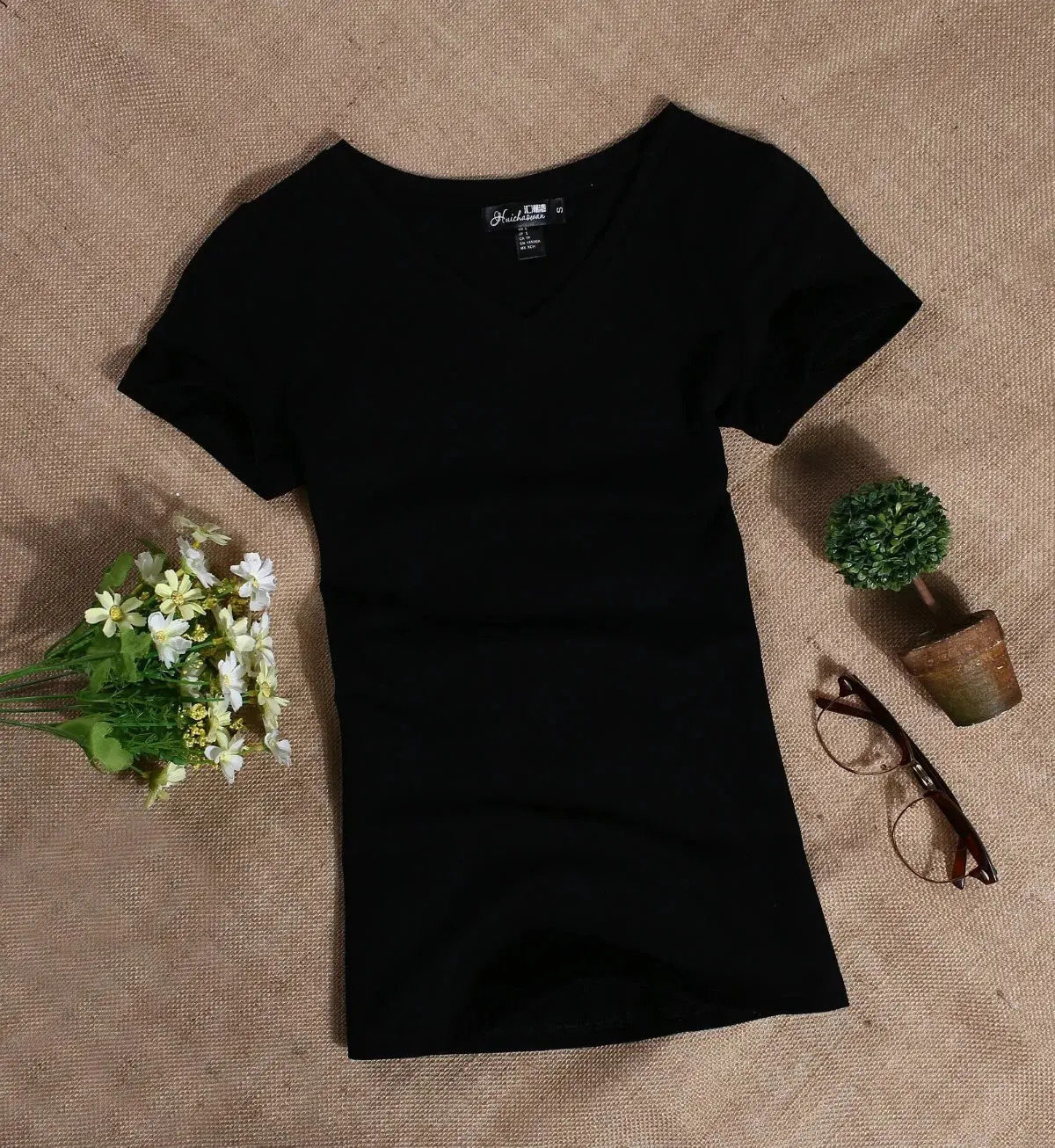 MRMT 2025 Womens T Shirt Casual Women Short Sleeved Slim Solid Color Simple Pure Tees TShirt For Female shirts 250729