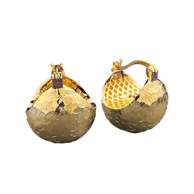 Mujing Jewelry S Pure Sier Sparkling Ice Ball Pinecone Earrings Fashionable Versatile Minimalist Style