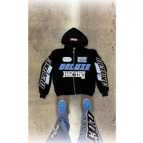 Bacing Printed Zipper Cardigan National Trend Treasure Boy Hooded Sweatshirt New Style