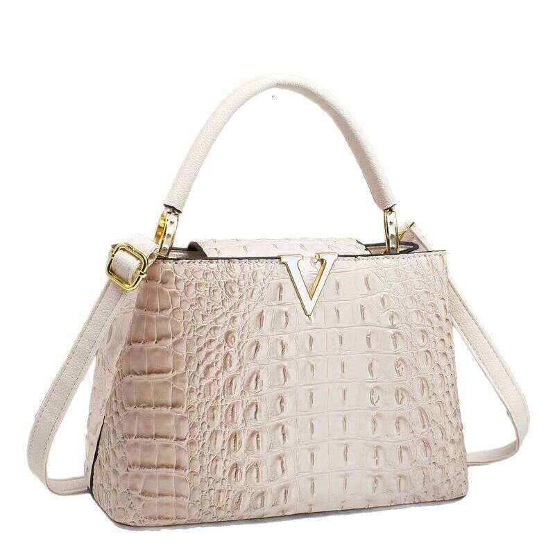 High-Quality Texture Crocodile Pattern Multi-Layer Handbag New Niche Fashion Versatile Shoulder Crossbody Bag Casual