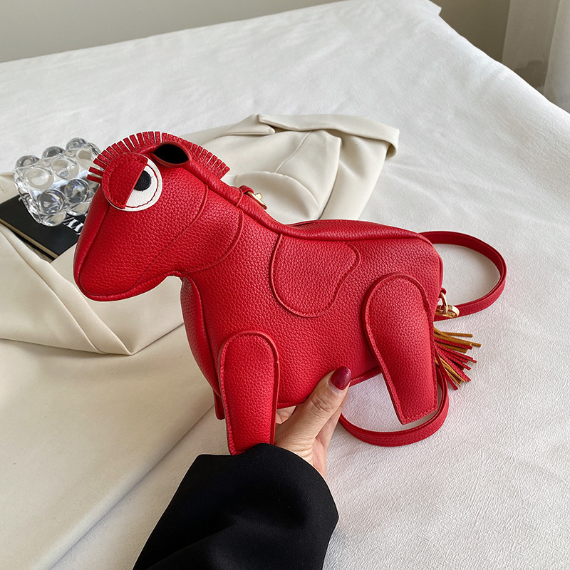 Free shipping designer Unique Small Bag for Women New Ins Creative Doll Pony Shoulder Bag Crossbody Bag Niche Phone Small Square Bag