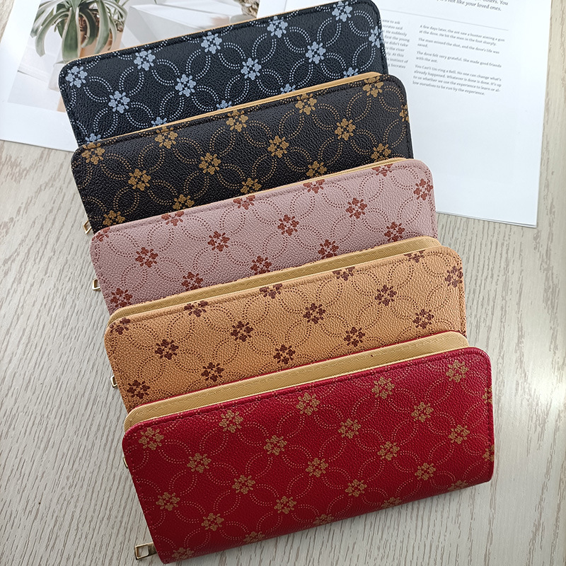 Designer Long Women's Wallet High-end And Fashionable Printed Light Luxury Multi-functional European And American Style Women's Handbag
