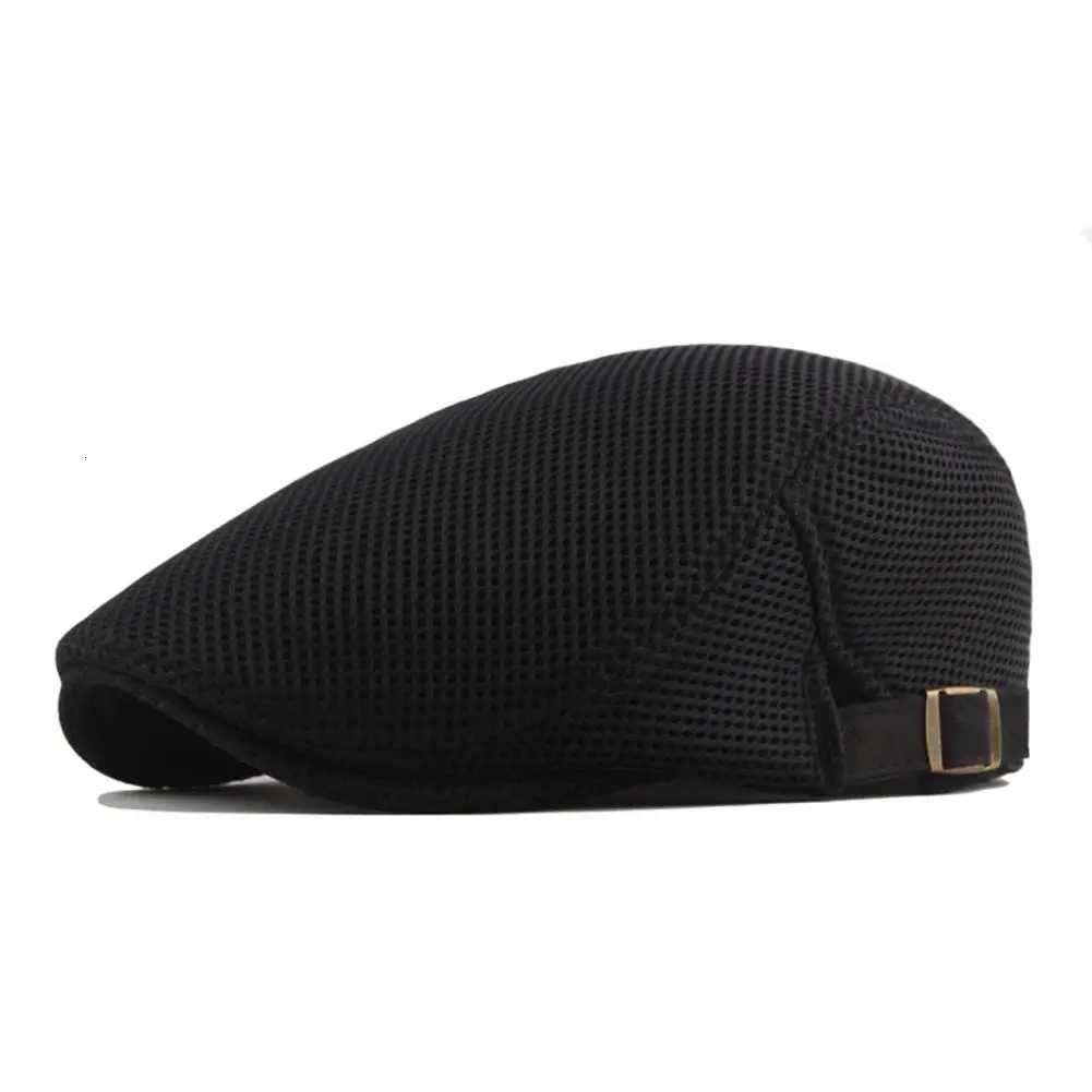 Hollow Mesh Duckbill C Breathable Beret Mens Breathable Mesh Hollow Beret Adjustable Buckle Sports C XJ250807