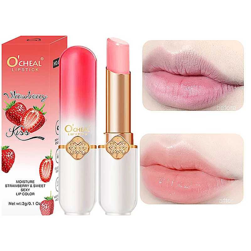 OCHEAL Color Changing Lipstick Fruit Lip Balm Moisturizing Waterproof Long Lasting Moisturizing Lip Balm Temperature ChangingXJ250807