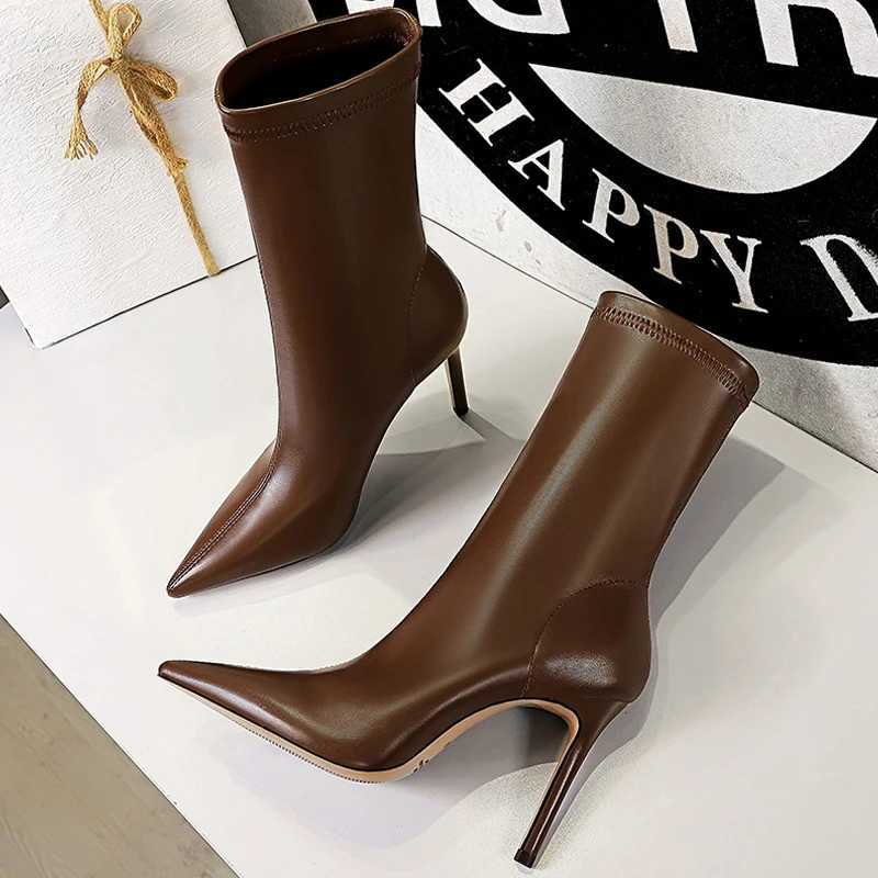 Bigtree Shoes Leather Boots Women Ankle Boots Autumn Winter Boots Women High Heels Short Boots Ladies Booties Chaussures Femme XJ250807