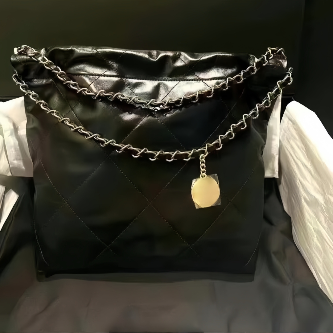 Classic Mini Bucket Bag Womens Vacation 22 Bags Top Quality Designer Tote Bag Gold Silver Buckle Chain Bag Large Capacity Drawstring Shopping Bag