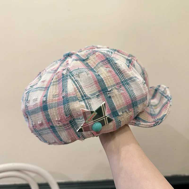 Womens Cute Hat Sweet Star Patterned Octagonal Hat Korean College Style Goes Well Versatile Beret Hat Trend By Painters Kaii XJ250807